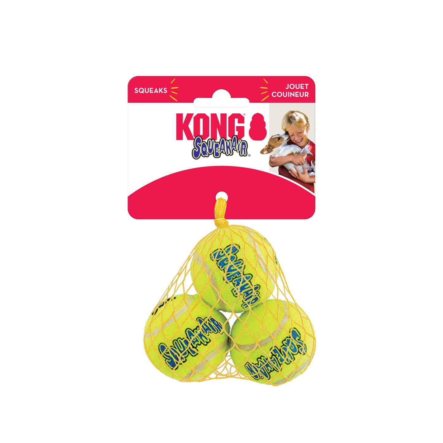 KONG® SqueakAir® Tennis Ball | Durable Squeaky Fetch Toy for Dogs 🐾🎾 Small