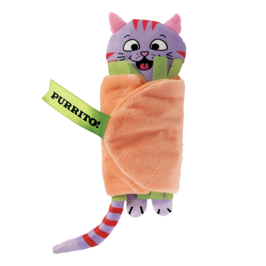 KONG® Pull-A-Partz Purrito Cat Toy | Interactive 2-in-1 Catnip & Crinkle Toy for Indoor Cats 🐱🌯