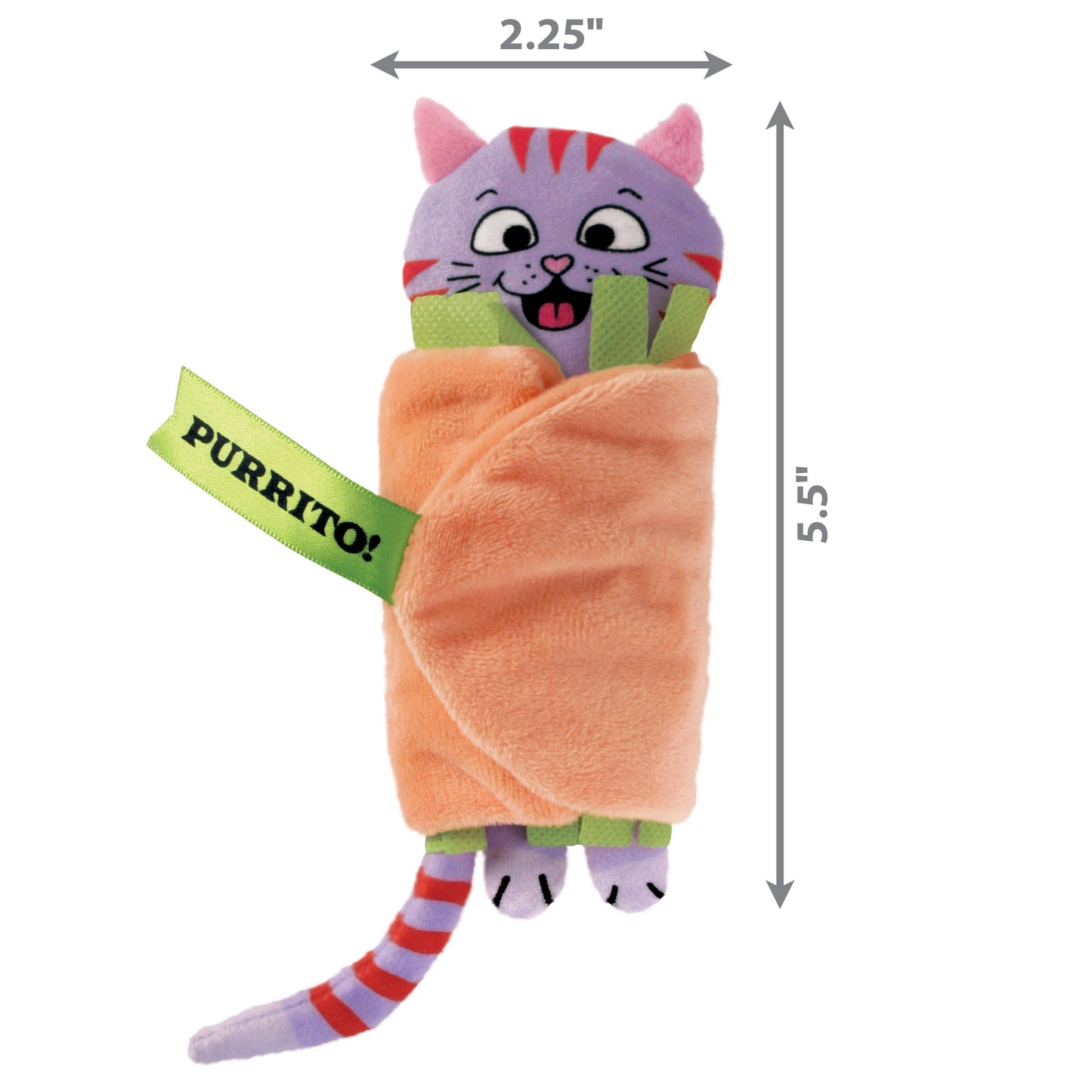 KONG® Pull-A-Partz Purrito Cat Toy | Interactive 2-in-1 Catnip & Crinkle Toy for Indoor Cats 🐱🌯