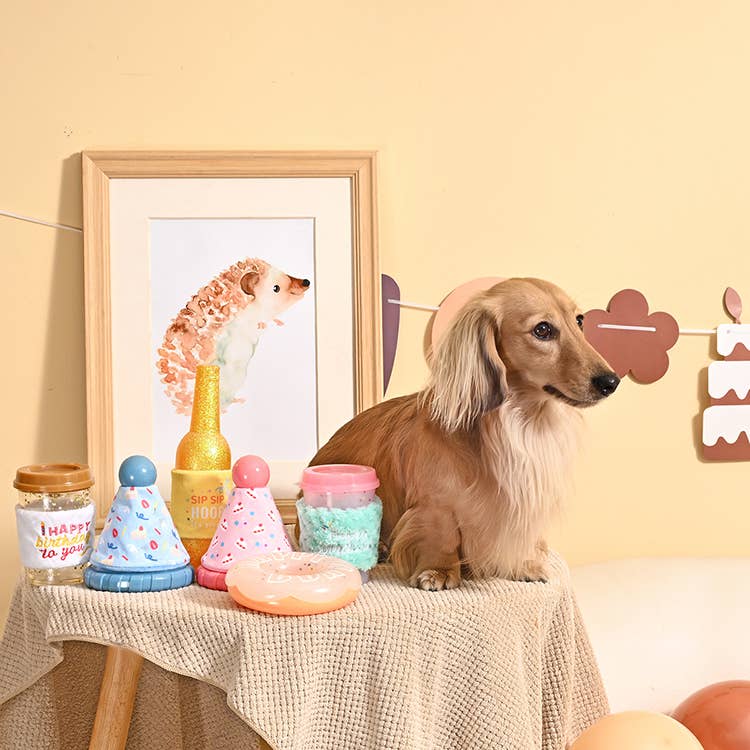 Yappy Birthday - Blue Party Hat