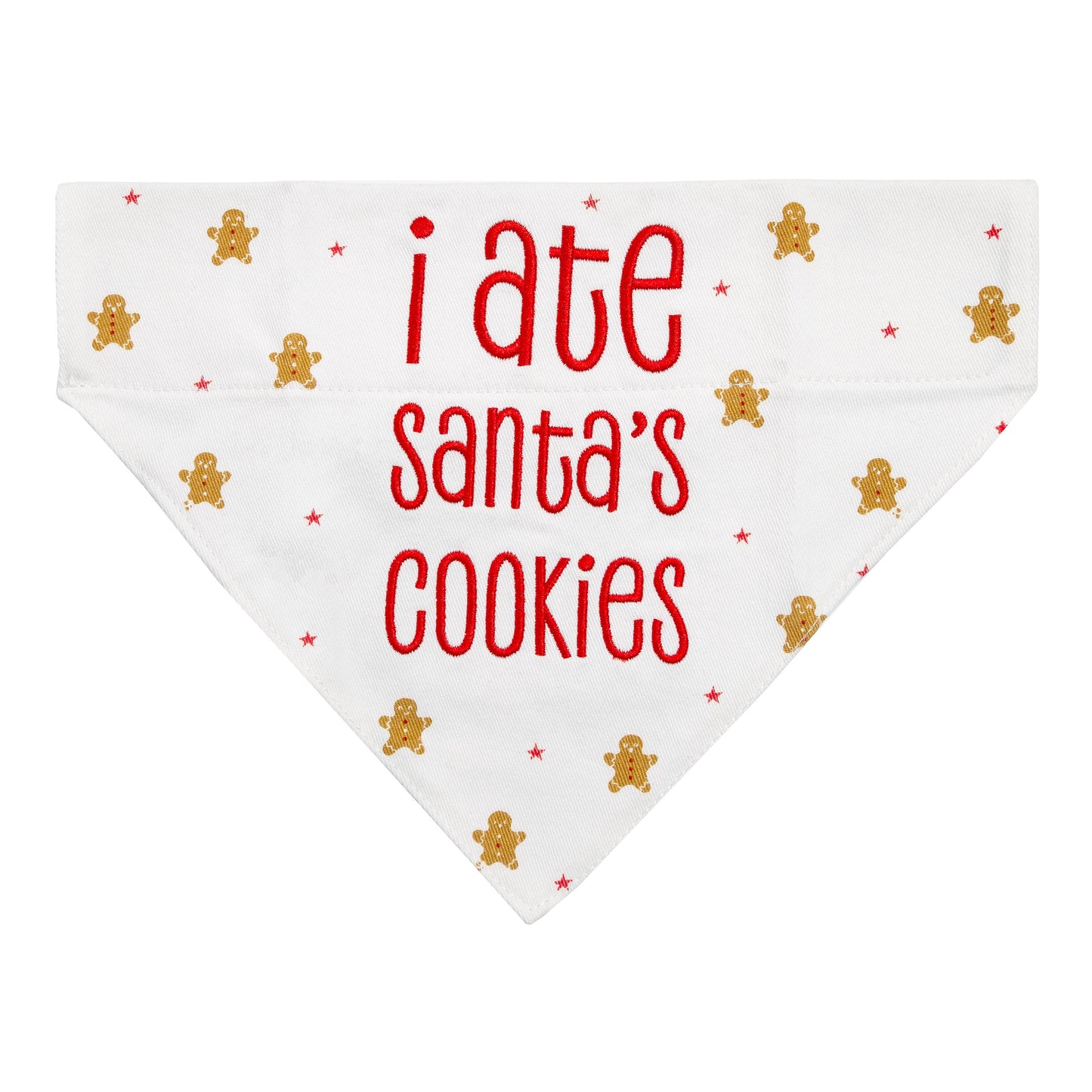 I Ate Santa's Cookies Christmas Dog Bandana, S/M